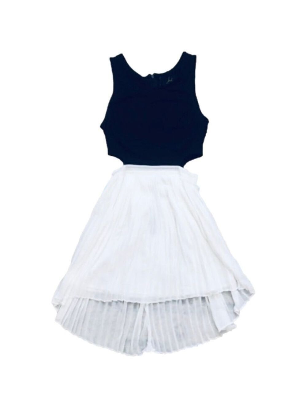 Jack By BB Dakota Black and White Evening Cocktail Cut Out Dress NWOT - Picture 2 of 10